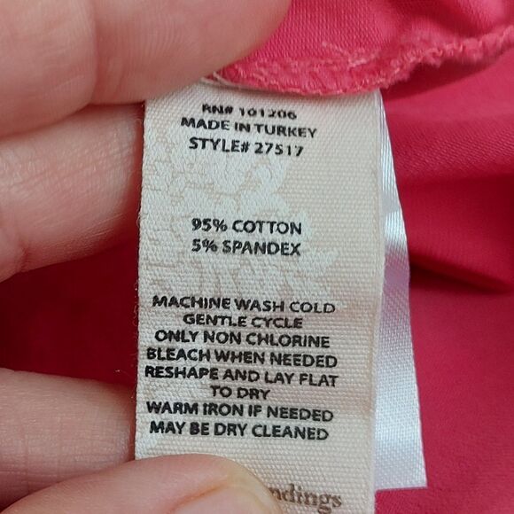 Soft Surroundings Wear Anywhere Dress Size Missy XL Stretch Faux Wrap Pink Coral - Picture 5 of 7